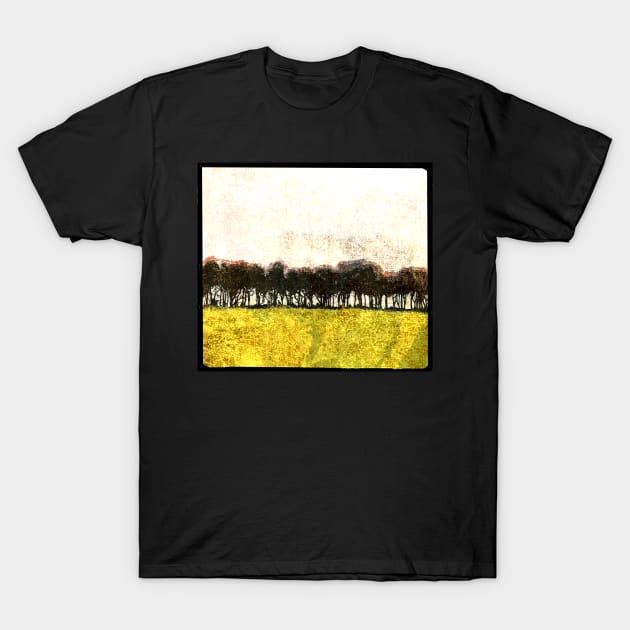 Digital Simple Modern Dark Landscape T-Shirt by SodaArtStudio